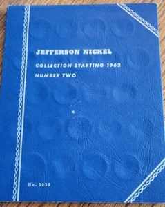 Whitman Jefferson Nickel Folder No. 9039 ~ Collection Starting 1962 Number Two - Picture 1 of 2