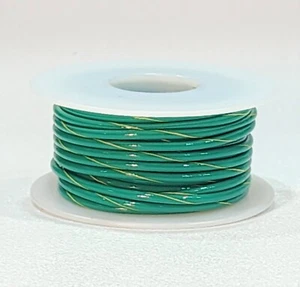 Alambre TFFN 16 AWG (26/30) estado cobre desnudo. Alambre verde con rayas amarillas ~ 25 pies - Imagen 1 de 1