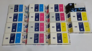 15 x HP 80 Tinten CMY C4846A C4847A C4873A HP DesignJet Serie 1000 abgelaufen - Bild 1 von 16