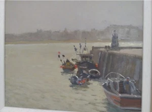 ORIGINAL MICHAEL RICHARDSON OIL "The Stone Pier at Margate” Seascape PAINTING - Picture 1 of 1