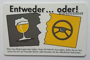 Telefonkarte Telefonwertkarte Sammelkarte 12DM Auf Ihr Wohl kein Alkohol Telekom - Bild 1 von 2