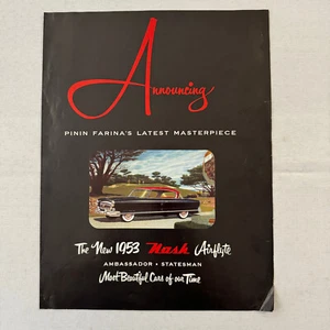 1953 Nash Car Sales Brochure Catalog Advertising Statesman Airflyte Ambassador - Picture 1 of 6