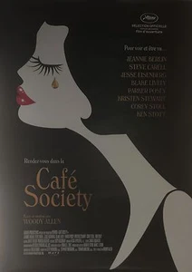 CAFE SOCIETY ORIGINAL FRENCH MOVIE POSTER 62 1/4" X 45 3/4" WOODY ALLEN ROLLED - Picture 1 of 1