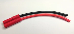 HXT4mm Goldstecker mit 11cm Silikonkabel 12AWG Akku/Batterie Seite Anschlußkabel - Picture 1 of 2