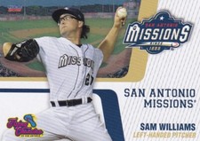 Sam Williams 2021 San Antonio Missions Choice Minor League Rookie Card 26 RC EKU