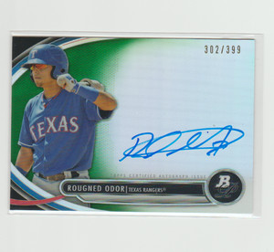 2013 Bowman Platinum ROUGNED ODOR Chrome Green Refractor Autograph #d/399! AUTO