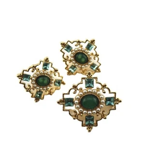 Pendientes Broche Collar Vintage Precioso Elegante Noble Joyería Antigua Regalo - Imagen 1 de 9