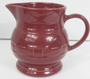 Longaberger Pottery Pitcher Ceramic Woven Traditions Paprika Red 2QT. - Bild 1 von 9