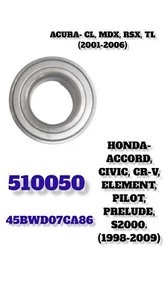 510050 Front or Rear Wheel Bearing for Honda CR-V Civic Accord Element Acura RSX - Picture 1 of 2