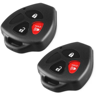 2PCS Remote Key Shell Case for Toyota RAV4 Avalon Camry 3Bts Entry Fobs 05-2019 - Image 1 of 4