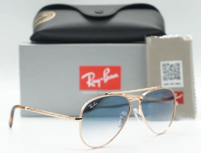 Очки солнцезащитные RAY-BAN новый авиатор RB 3625 9202/3F 58-14 розового золота ОПРАВА синие линзы - Изображение 1 из 4