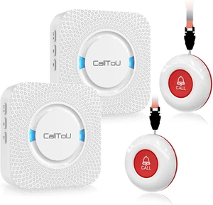 Wireless Caregiver Pager Smart Call System 2 SOS Ruftasten/Sender 2 R.. - Bild 1 von 7