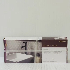 allen + roth Townley Matte Black Finish Vessel Bathroom Sink Faucet - Picture 1 of 2