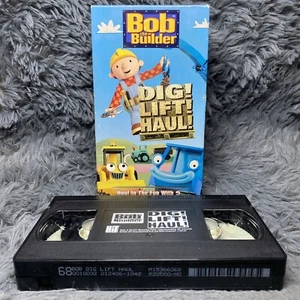 Bob the Builder - Dig, Lift & Haul VHS 2004 Yellow Tape Kids Cartoon Show Film - Picture 1 of 8
