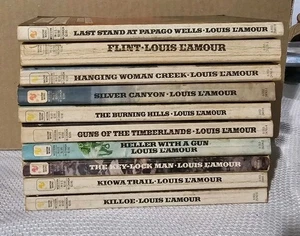 Lot #6 LOUIS L'AMOUR LOT OF 10 VINTAGE WESTERN PAPERBACKS  - Picture 1 of 14
