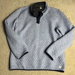 Felpa trapuntata uomo Marine Layer 1/4 bottoni blu grande - Foto 1 di 6