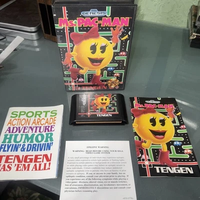 Ms. Pac-Man Sega Genesis NRMT condition COMPLETE n box authentic! - Image 1 of 4