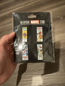 2025 SDCC Exclusive Marvel Comics Pin Set X-Men, Fantastic Four, Spider-Man, Cap - Picture 1 of 2