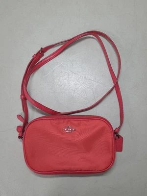 Coach Red Nylon Double-Zip Small Crossbody Bag - Image 1 of 4