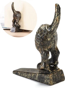 Dog Tail Door Stop Decorative Cast Iron Door Stopper Wedge, Antique Brass……… - Picture 1 of 12