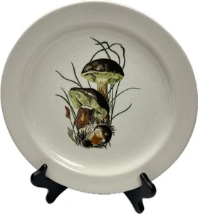 Vintage Handpainted ceramic plate By CK Boletus Badius 2003 Mushroom 26.5cm - Foto 1 di 15