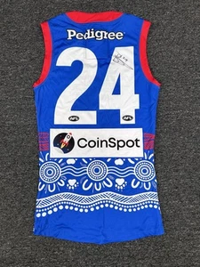 Match Worn Western Bulldogs Buku Khamis Player Issue AFL Jumper Guernsey Jersey - Picture 1 of 11