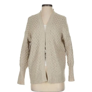 Universal Thread Women's XS Oversized Chunky Grandpa Sweater Cream Open Front - Picture 1 of 10