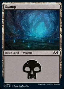 Swamp (0272) - Foil - Wilds of Eldraine #0272 MTG Magic The Gathering - Picture 1 of 1