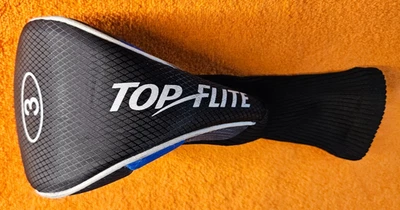 TOP FLITE 3 FAIRWAY WOOD HEADCOVER BLACK - BLUE - WHITE Foto 1 de 4