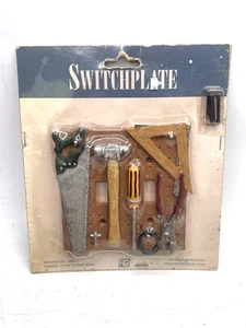 Vtg Resin Figural Tools Double Light Switch Plate Cover, Work Shop FIGI *NOS* - Picture 1 of 4