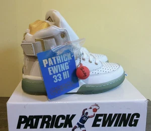 Patrick Ewing 33 Hi x Laurens J Sneakers Size 6 White Gold Ice Basketball Shoes - Picture 1 of 12