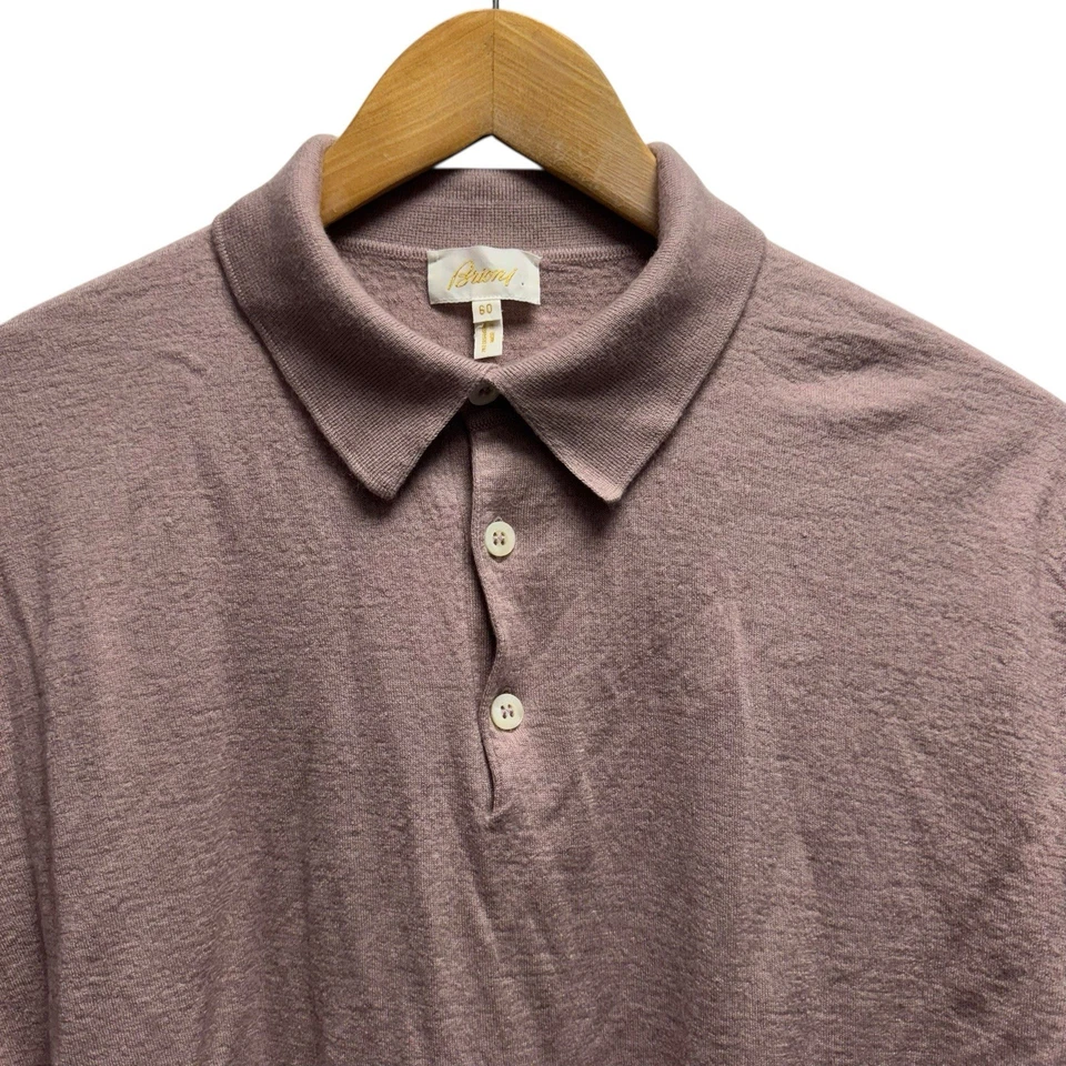 Suéter Polo Brioni Para Hombres Talla 60 Rosa Malva Cachemira/Cuello Seda L/S Italia Usado en Excelente Condición Foto 1 de 4