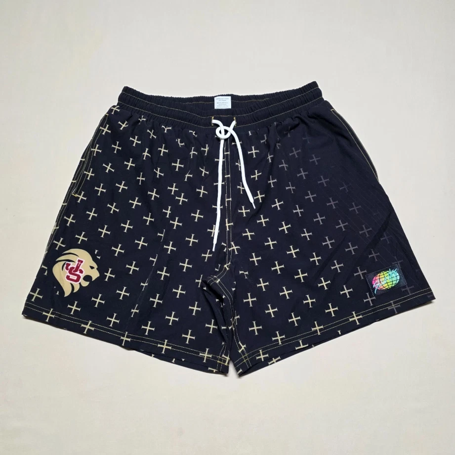 SLUNKS JS Lions Men SwimTrunks Size Large Lined Volleyball Above Knee Graphics - Image 1 of 4