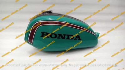 Honda SL125 SL100 K1 1973 to 1975 Model Steel Green & Black Painted Petrol Tank — 第 1/4 张图片