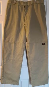 Dickies unisex 85283 Loose Fit Double Knee Cell Phone Pocket Work Pants Khaki - Picture 1 of 6
