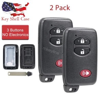2 Smart Remote Key Fob Shell Case para 2010 2011 2012 2013 2014 2015 Toyota Prius - Imagem 1 de 4