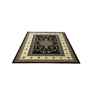 Belgium-made Designer Floor Rug Classic Oriental Black Hard Wearing 118 x 170cm - Picture 1 of 1