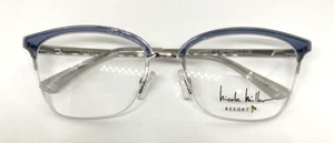Nicole Miller Eyeglasses Frames CANNES C03 53-17-132 Blue Chrome - Picture 1 of 7