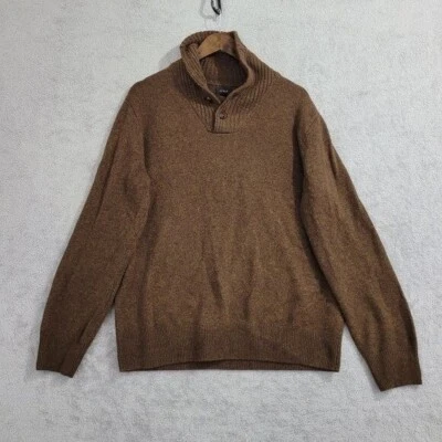 J.Crew Mens Brown Merino Wool & Nylon Shawl Collar Sweater Size L 27CT - Image 1 of 4