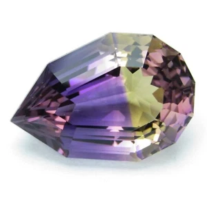 14.05Cts Gorgeous Bolivian Natural Bi-Color Ametrine Fancy Pear Cut Gemstone - Picture 1 of 13