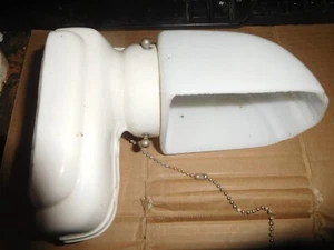 Vintage Paulding Porcelain Bathroom Wall Sconce W/Milk Glass Shade - Picture 1 of 8