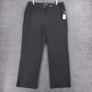Nine West Pants Womens 16 Black Wide Leg High Rise Stretch With Tags - Picture 1 of 13