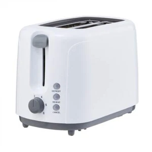 Toaster 2-Slice Electric Automatic Crumb Tray White 700W, 2 Slice Toaster Bread - Picture 1 of 6