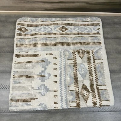 West Elm Geometric Tuareg Pillow Cover 20”x20” Neutrals Multi Cut Tags Pulls OB - Image 1 of 4