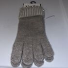 MARTHA STEWART Ladies 2-Ply Ribbed Knit 100% Cashmere Gloves O/S NWT Taupe