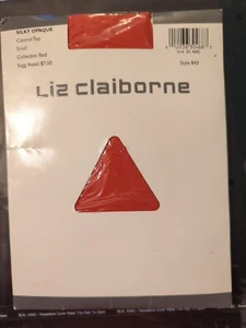 Liz Claiborne seidiges undurchsichtiges Steueroberteil klein rot - Bild 1 von 4