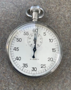 Vintage seltene SUSSEX Stoppuhr Swiss Made - sauber - funktioniert - Bild 1 von 4