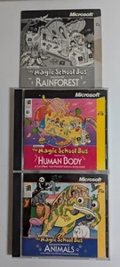 Lot of 3 Magic School Bus PC CD-ROM Games Rainforest Human Body & Animals - Picture 1 of 9
