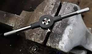 98504 1" Hex Die Stock, Steel Handles, Cast Die Housing, Locks Round or Hex D... - Picture 1 of 12