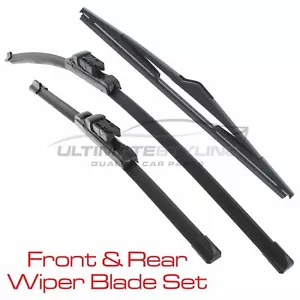 Front Wiper Blades & Rear Wiper Blade Set Ford Fiesta Mk7 Hatchback 2012-2017 - Picture 1 of 5